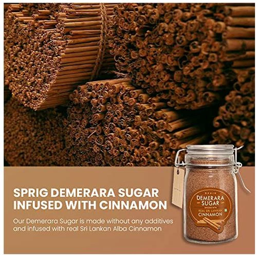 Sprig Demerara Cinnamon Sugar, 175 g Glass Jar-3.webp